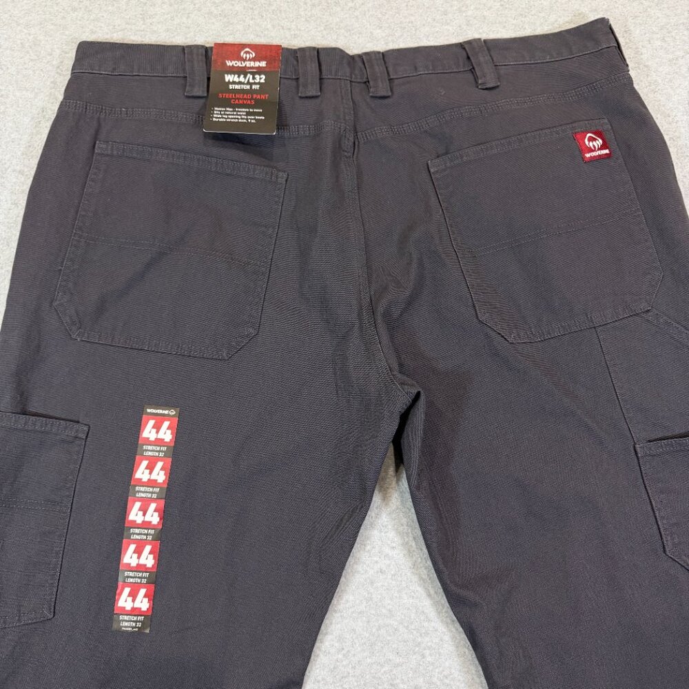 Wolverine Men's Steelhead Utility Stretch Duck Canvas Work Pants 44x32 Gray NWT - Picture 8 of 16